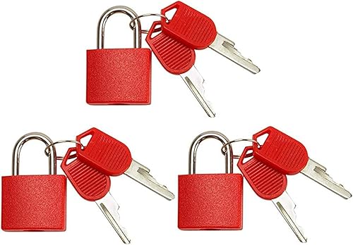 3 piezas de candado de metal de latón macizo, mochila, diario, joyero, manualidades, cerradura de enseñanza escolar con llave y cubierta duradera