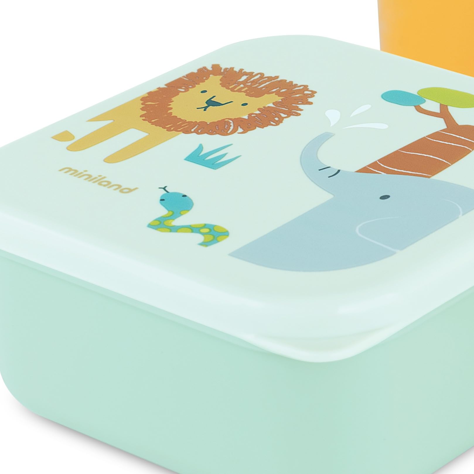 Miniland Set 3 Contenitori per Alimenti per Bambini, Scatole Pranzo Impilabili, Lavabili in Lavastoviglie, Senza BPA