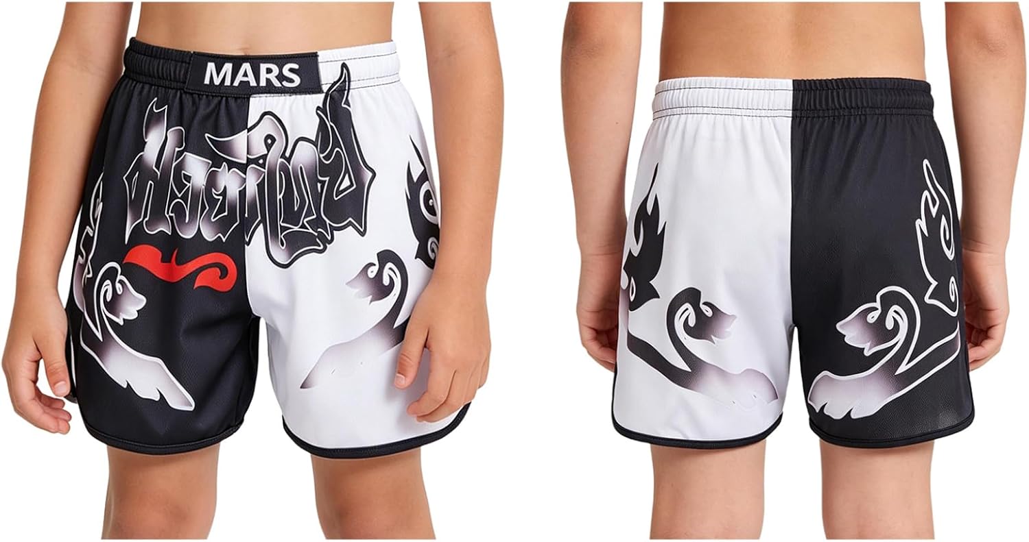 Men's Fight Bottoms Martial Arts Shorts Boxing Trunks Gym Training Wear for Running Football
