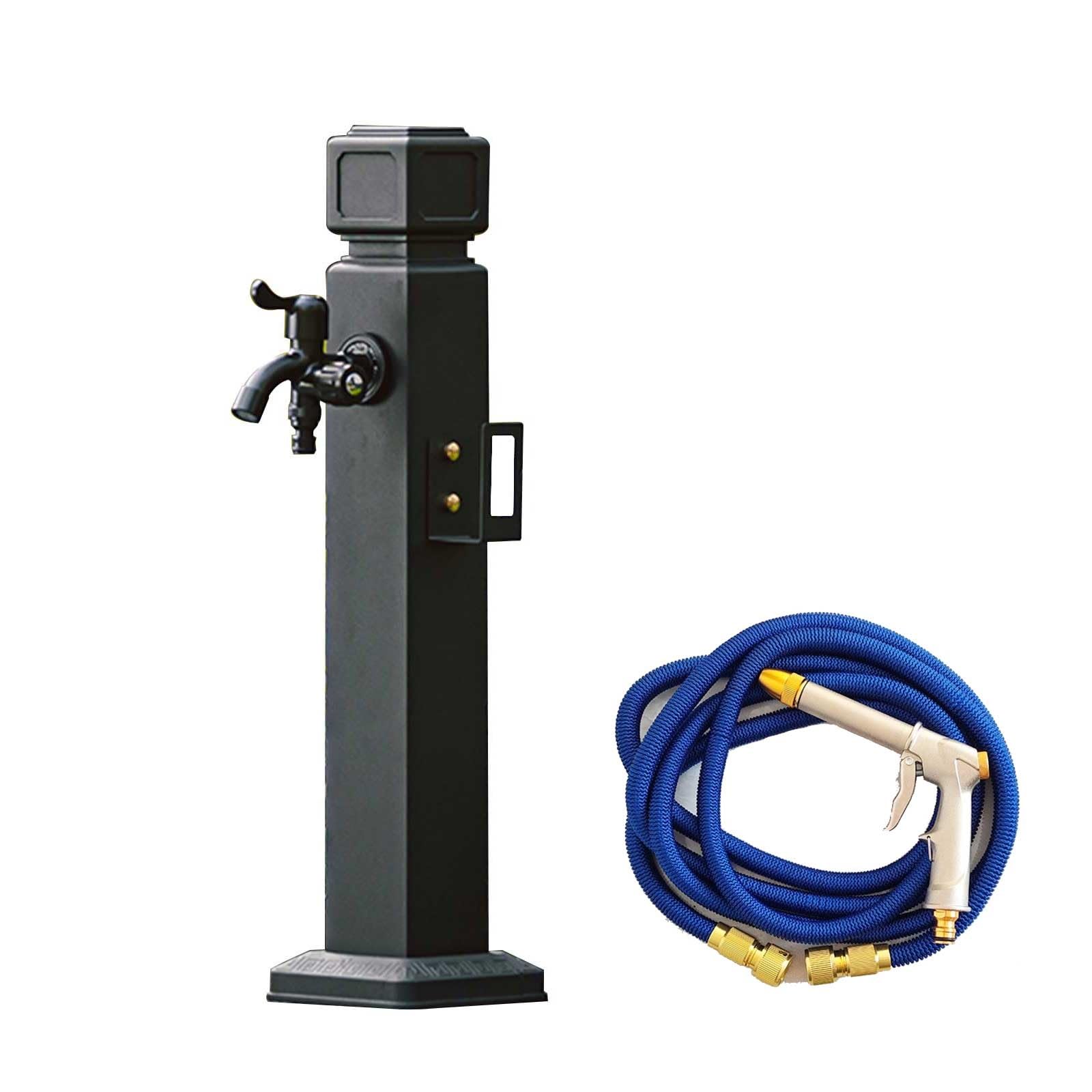 BHGFYXBS Freestanding Aluminum Alloy Vertical Garden Water Column With Faucet & Spray Gun, 37In Antifreeze Irrigation System For Efficient Outdoor Washing And Gardening,size_name-60cm/24in