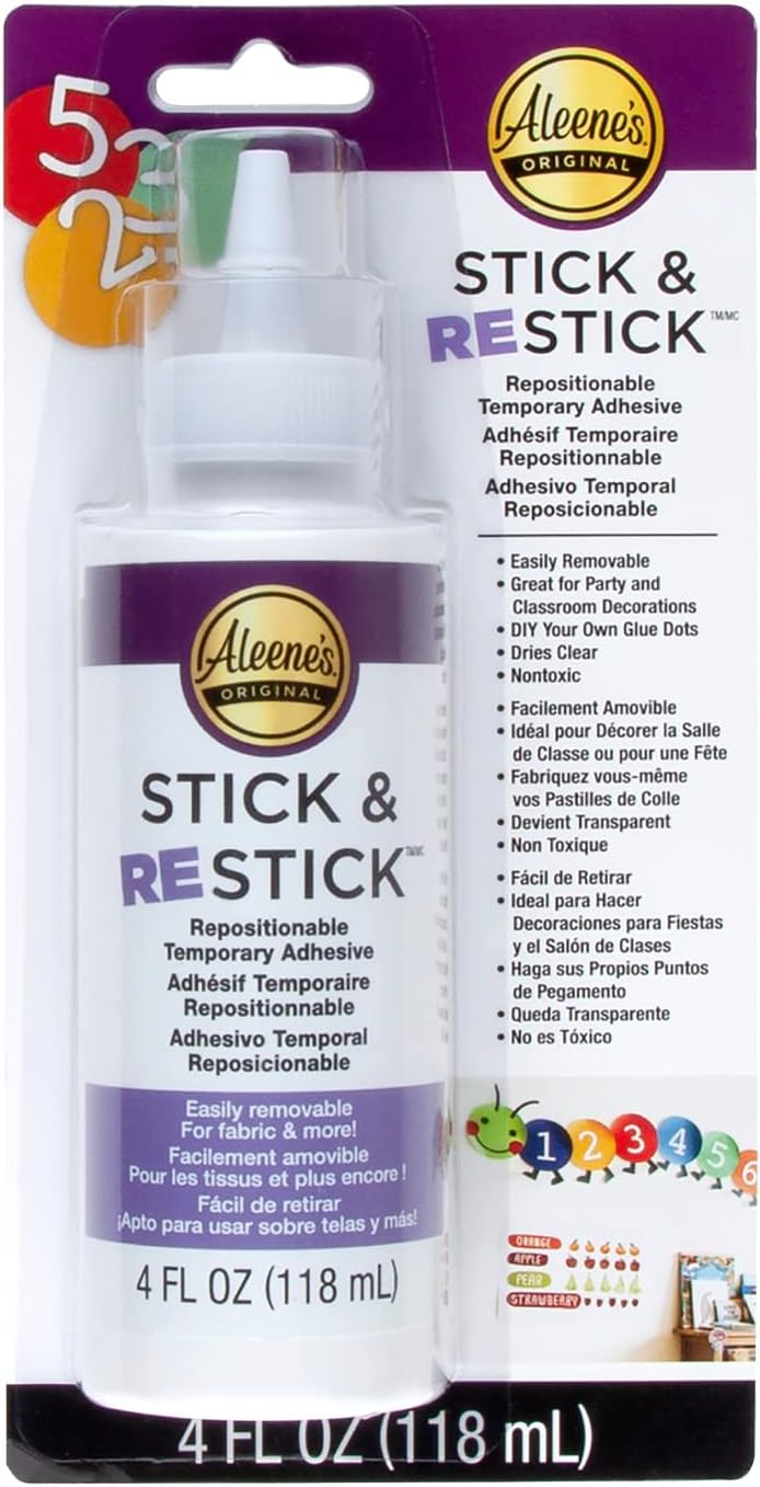 Aleene's Stick & Restick Adhesive Carded 4oz