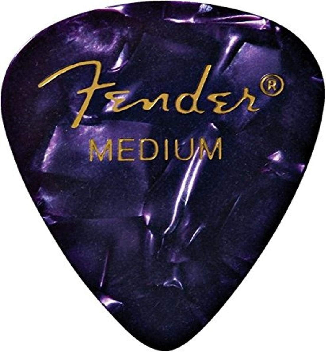 Fender Premium Celluloid Guitar Picks 351 Shape, Guitar Accessories, Purple Moto, Heavy, 144-Pack