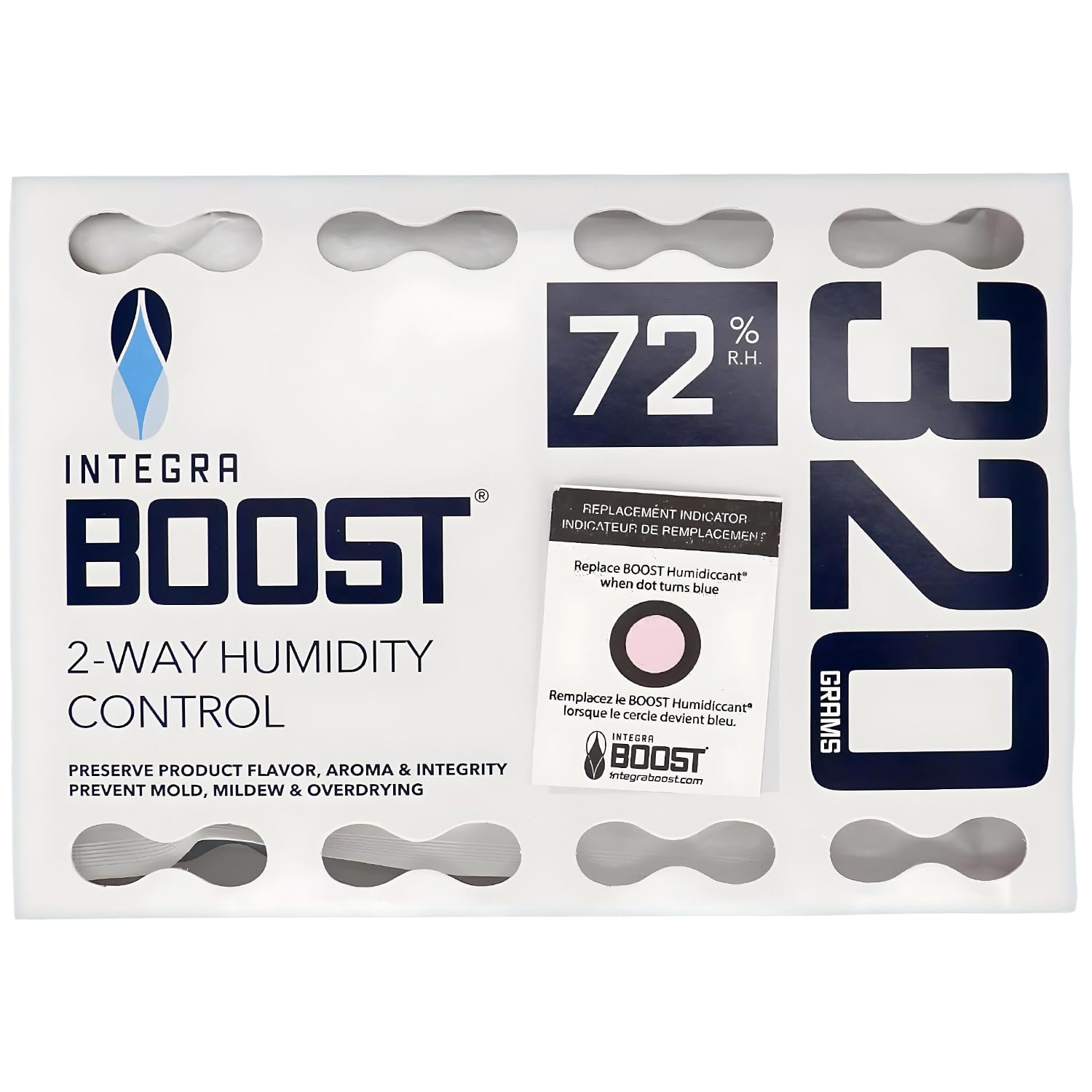 Amazon.com: Integra Boost 72% RH, 2 Way Humidity Control Packs – 320g Size  for Storing 5 lb – Pack of 1