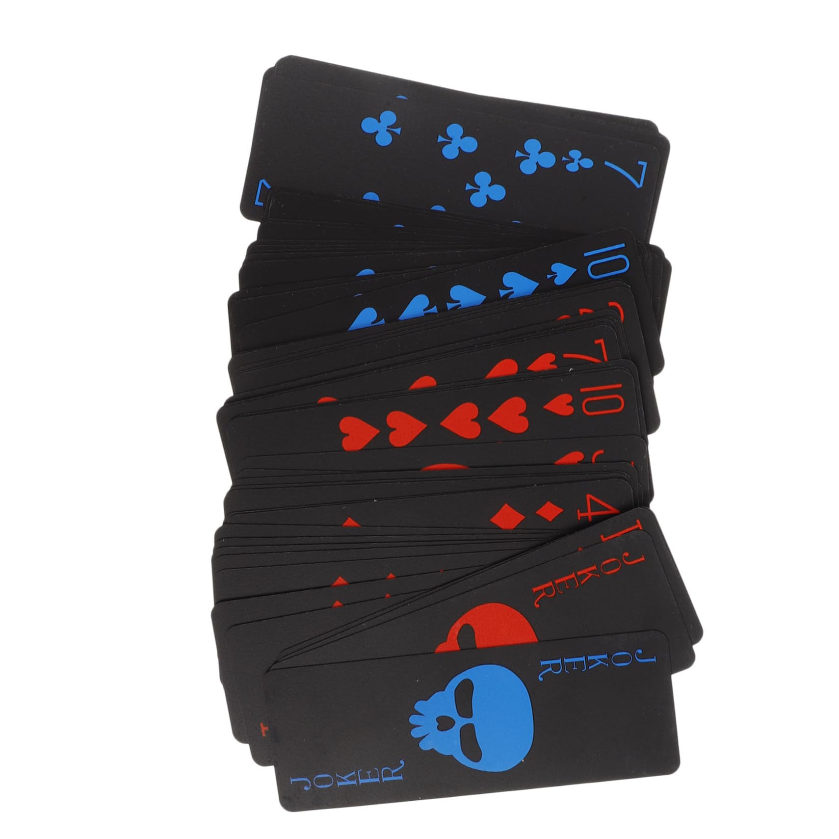 Yardwe wasserdichte Pokerkarten Aus PVC Mit Kreativem Skull-Design Schwarz Und Blau Für Aufregende Spiele Im Freien Und Drinnen Für Erwachsene Und Partys
