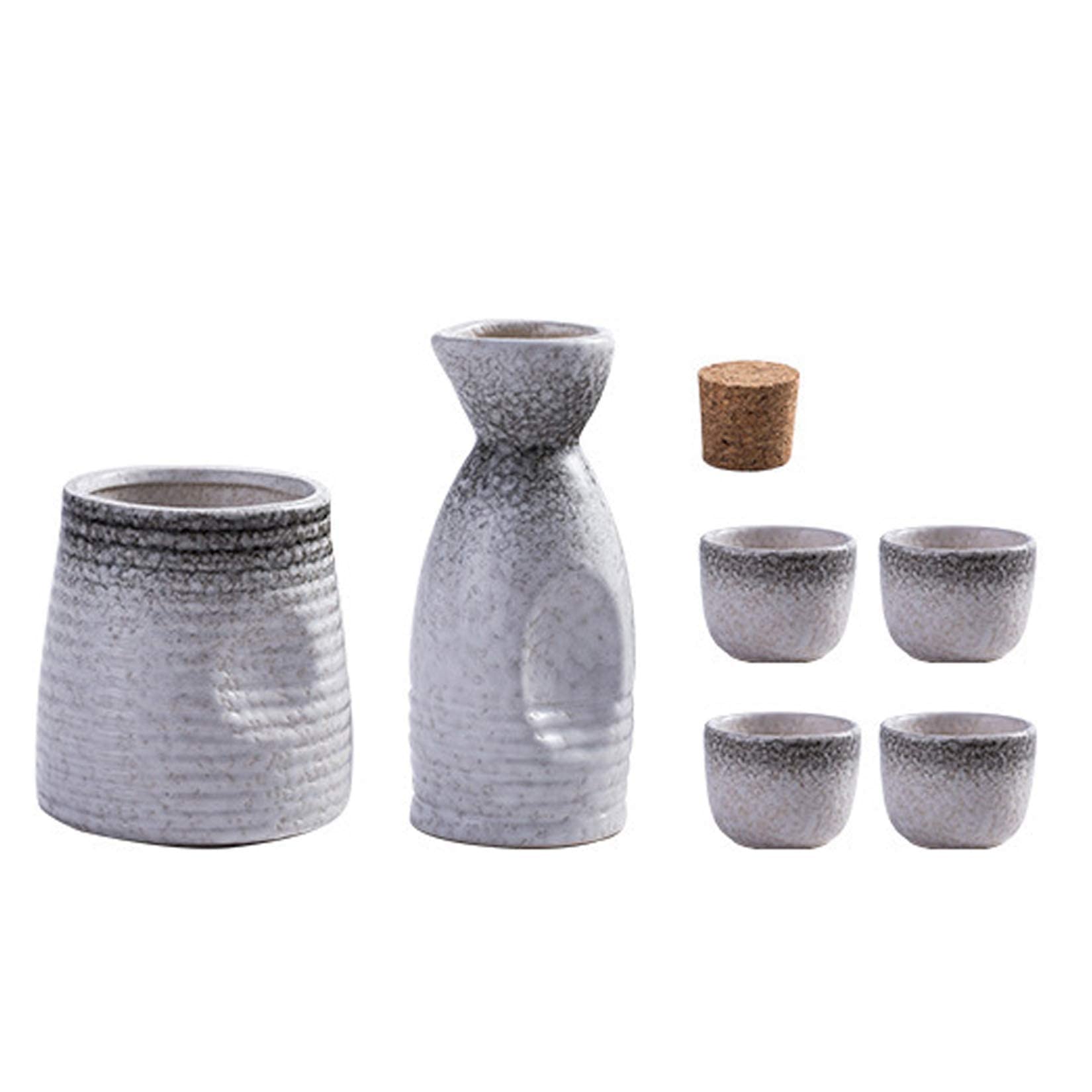 Juego de sake de porcelana japonesa con taza cálida para cenas elegantes en casa