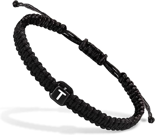 Miniatura 21 de Pulseras con Iniciales para Mujeres Adolescentes Niñas Hechas a Mano Pulsera Trenzada de Cuerda para Hombres Joyería Regalos de Cumpleaños