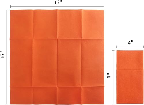 Miniatura 2 de Linen-Feel - Servilletas de papel de terracota, servilletas de cena con bolsillo integrado para cubiertos, toallas de mano desechables absorbentes