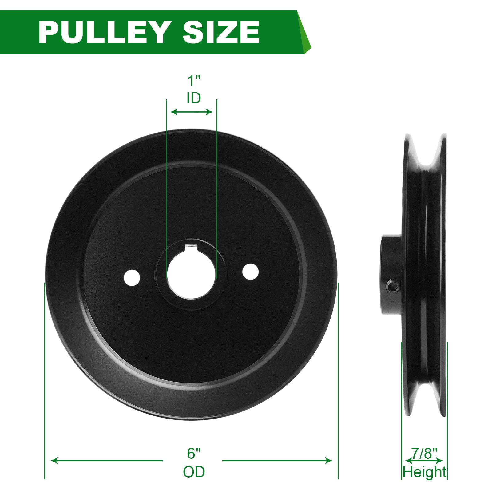 Polea tensora Plana 033-6004-00 Compatible con Bad-Boy ZT Pup Outlaw Diesels Outlaw Extreme Lightning Maverick Apto para Cubiertas de 60 Pulgadas, polea de Mesa de husillo de cortacésped de