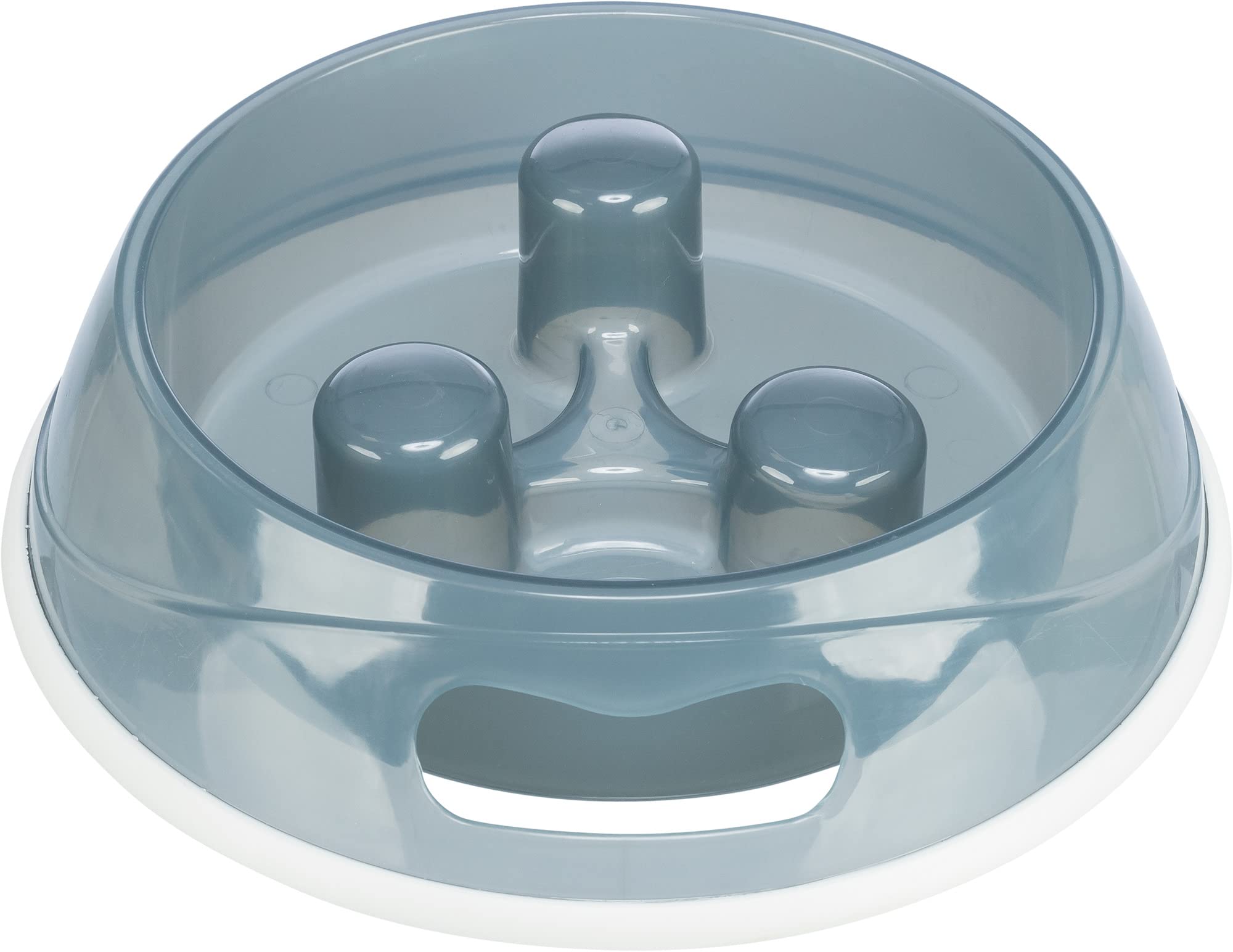 Trixie spülmaschinenfester und Rutschfester Anti Schling Napf Slow Feeding NAPF, Kunststoff/TPR, 0,9 L/Ø 23 cm zufällige Farbauswahl -25032 (Packung mit 4)
