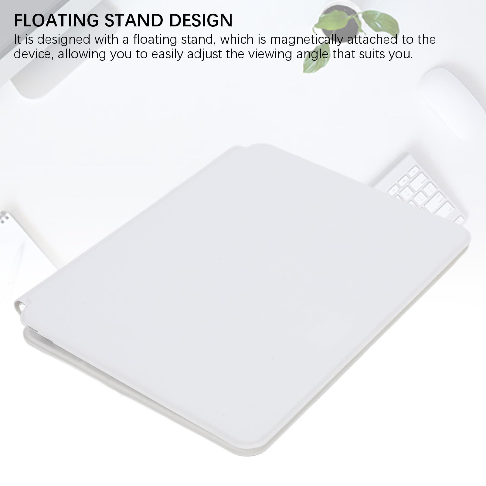 Custodia per Tastiera per Tablet, Custodia per Tastiera TouchPad Design con Supporto Galleggiante Magnetico per Tablet (WHITE)
