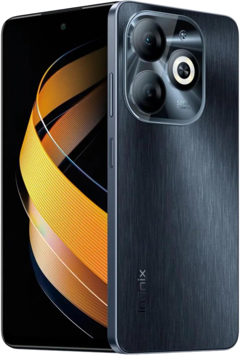 Infinix Smart 8 (RAM: 4+4GB, ROM: 128GB), 6.6" HD+ Display, 13MP Dual AI Rear Camera With Ring Flashlight, 8MP Front Camera, 5000 mAh Battery, Dual Nano Sim, Type-C, Android 13 - Timber Black Color