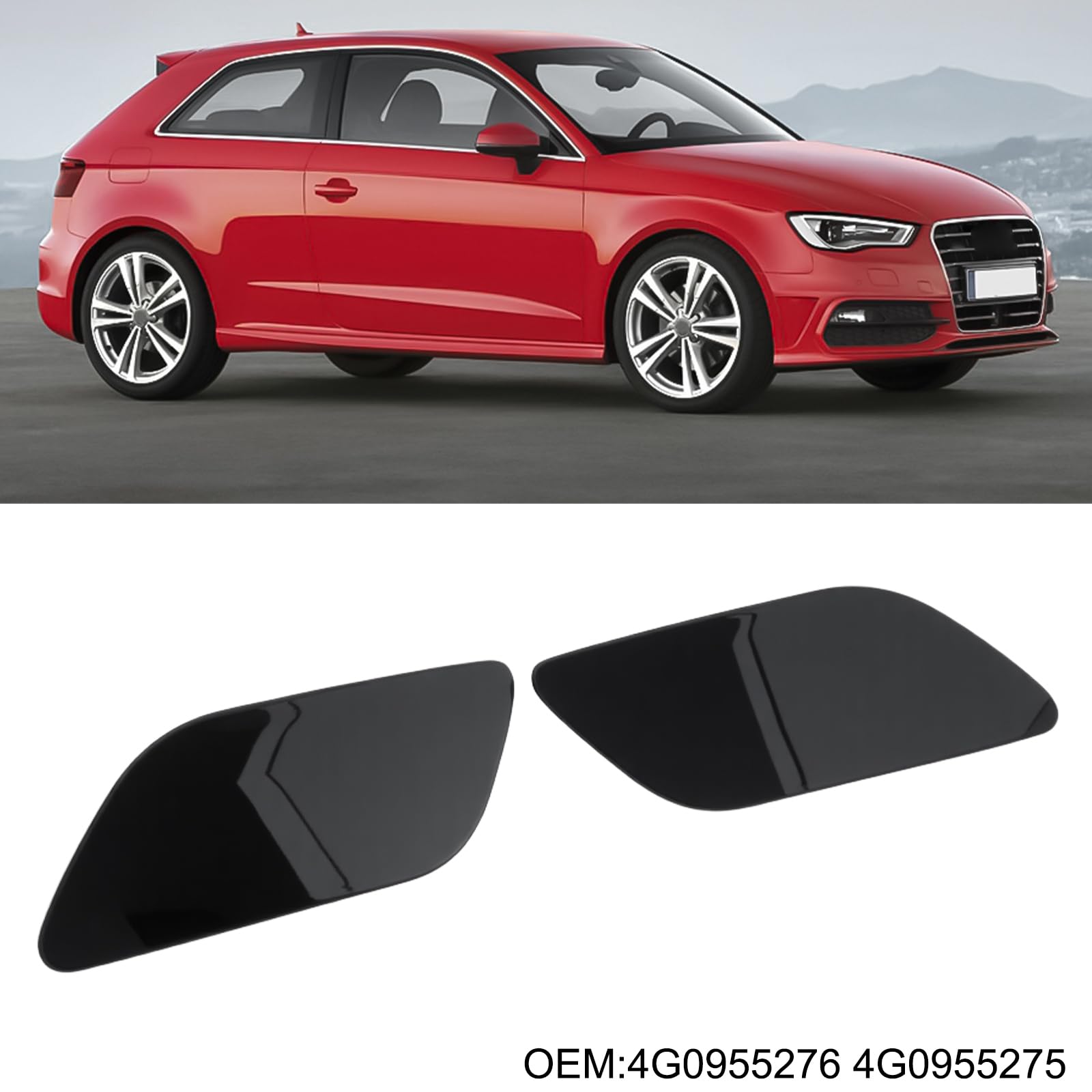 1 para prawa lewa osłona reflektora część zamienna 4 g 0955276 4G0955275 kompatybilna z Audi C7 2012? 2017