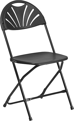 Miniatura 39 de Flash Furniture HERCULES Series - Silla plegable con respaldo de plástico de carbón de 650 libras, 8 unidades Carbón vegetal,Negro