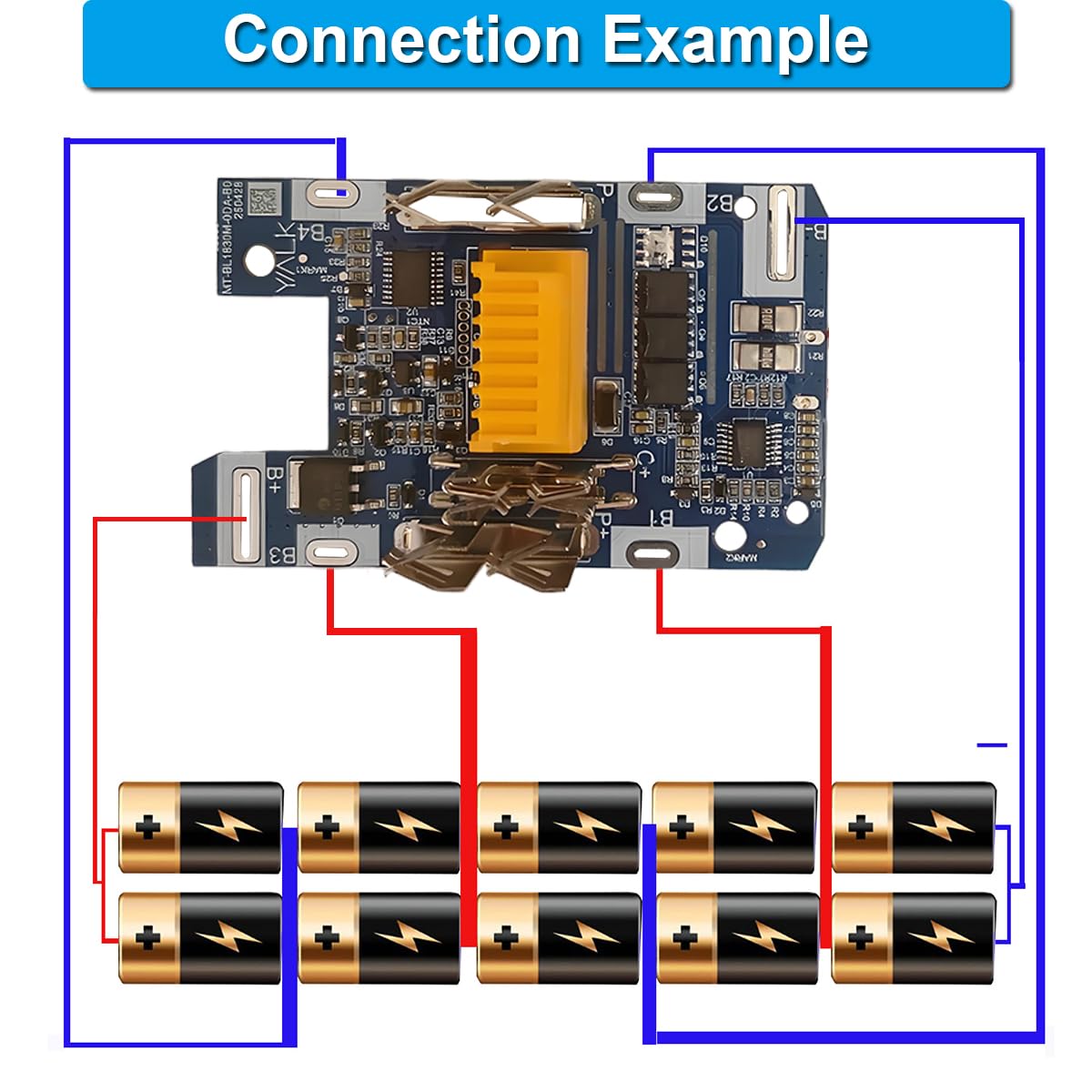 für Makita BL1830 18V Akku Gehäuse Ersatz, 10 Zellen Li-Lon Power Gehäuse mit PCB Platine für Makita BL1830 BL1840 BL1830B BL1840B BL1850 BL1850B BL1860 LXT-400 mit Gehäuseetikett