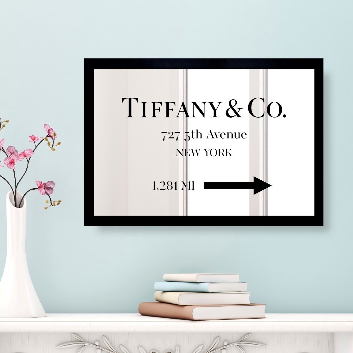 Amazon.com: Oliver Gal Jewelry Road Sign Glam | Framed