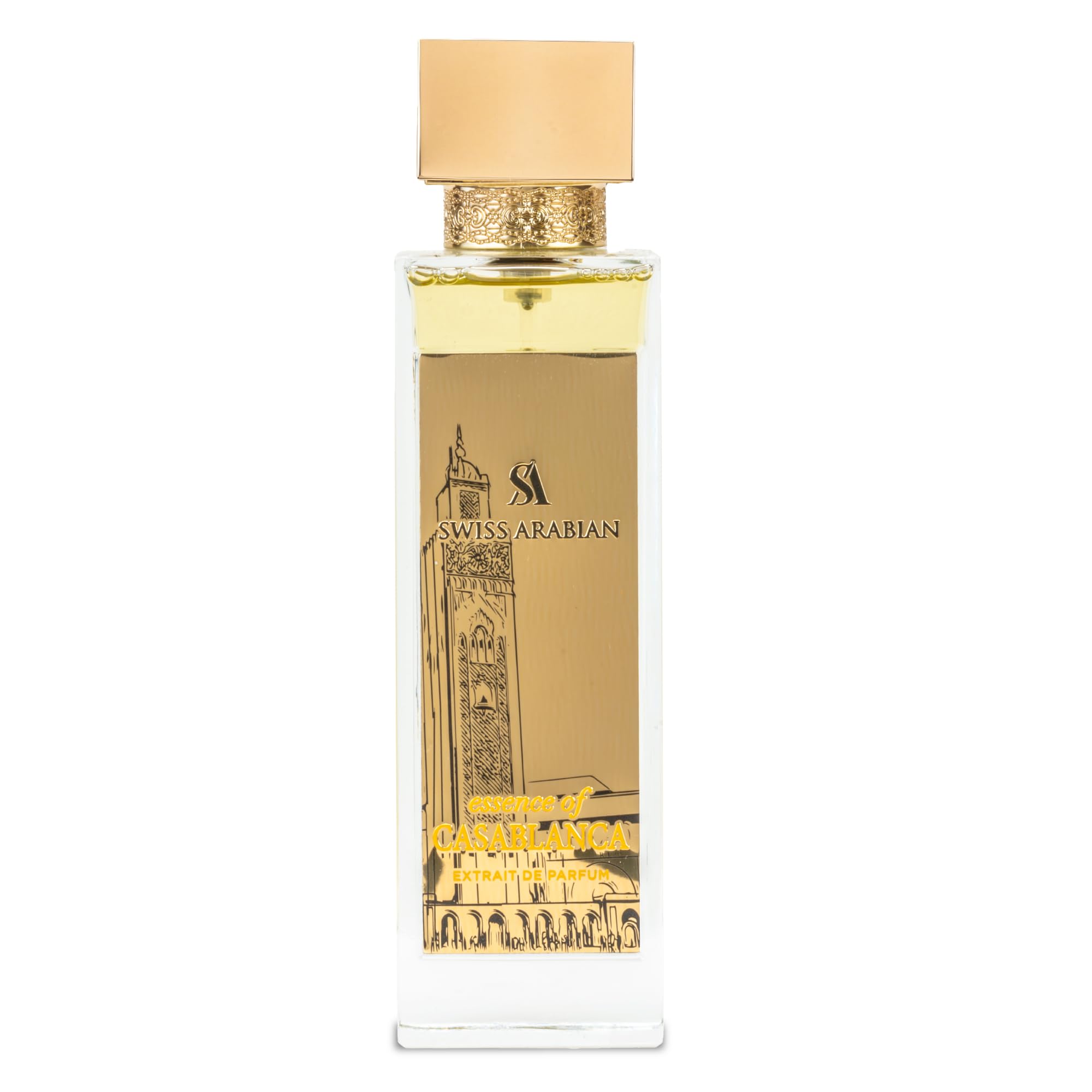 Swiss ArabianEssence of Casablanca Extrait de Parfum, 100ml, Premium Quality Perfume, Unisex Fragrance, Fruity, Woody, Amber, Luxurious Blend Perfume for Women and Men