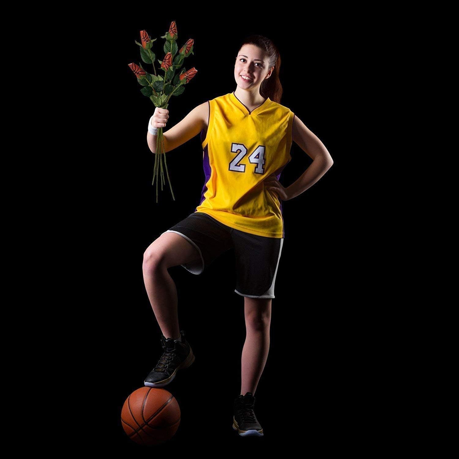 Personalized Basketball Rose - Handmade, Original Design by Sports Roses