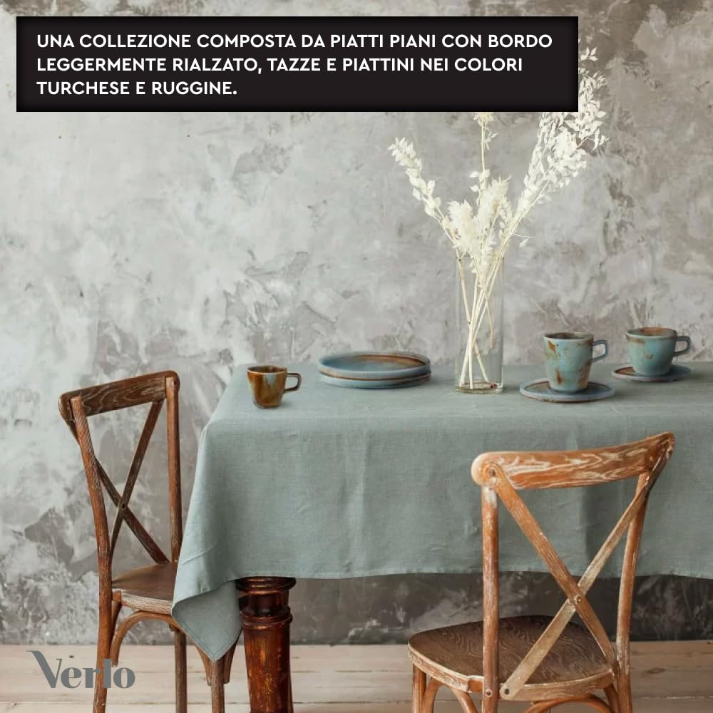 Verlo BRASSI piatto piano smerigliato 21 cm Piatto da portata Piatto decorativo Piatto da cena Piatto per torta in porcellana di alta qualità