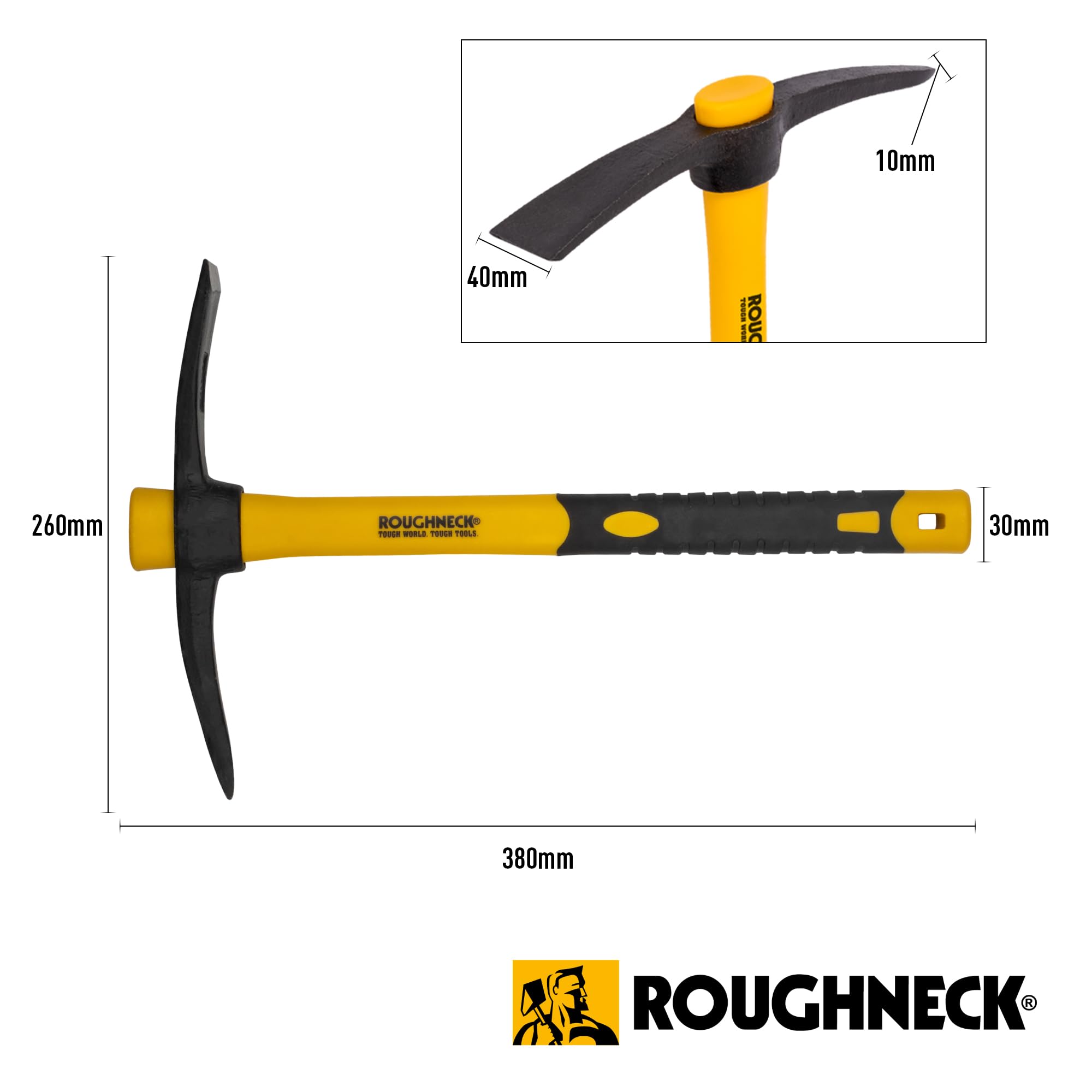 Roughneck Micro Pick-Hacke mit Fiberglas-Handgriff (64 bis 011)