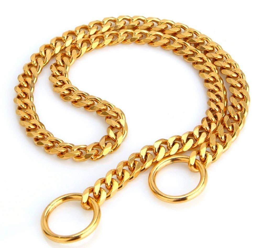 pet zone india rass Heavy Duty Diamond Cut Gold Dog Choke Chain Training Collar Length 60cm/2.ft (Medium:L-60cm W-1.5cm) (B08CXW2CGC) Amazon Price History, Amazon Price Tracker
