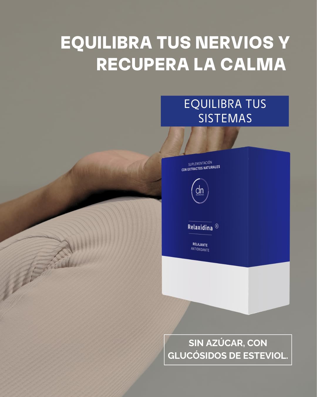 Relajación y nervios en calma | GABA 400mg + Pasiflora + Bacopa + Magnolia | Relaxidina® | 20 viales bebibles | DN Direct Nutrition