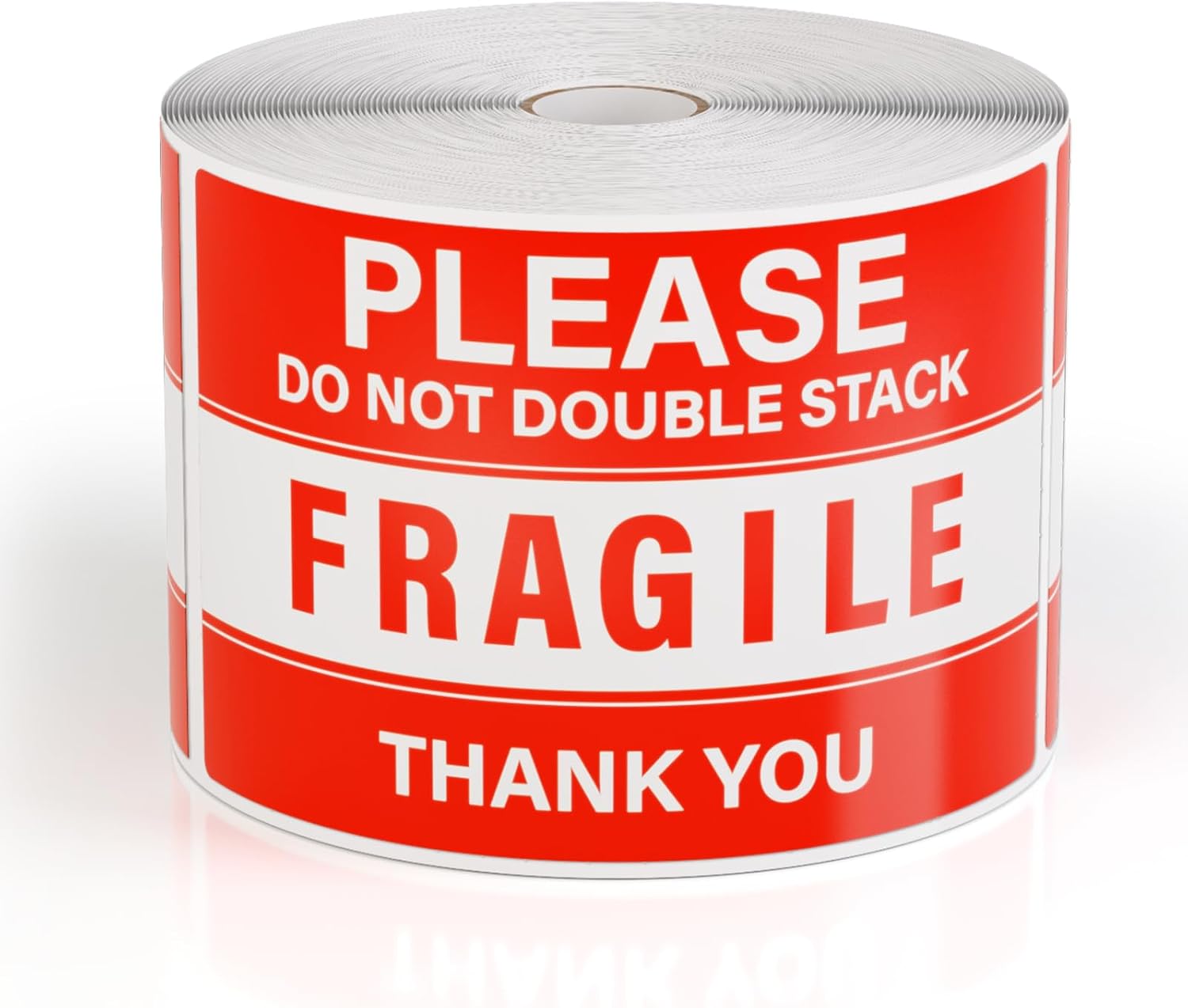 5" x 3" Do Not Double Stack Labels 500 Pcs Fragile Stickers Waterproof Vinyl Shipping Moving Stickers for Package Box