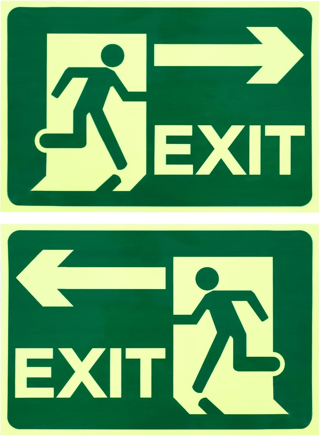 2 Carteles Salida Emergencia Fotoluminiscentes 20x30cm LifgWas