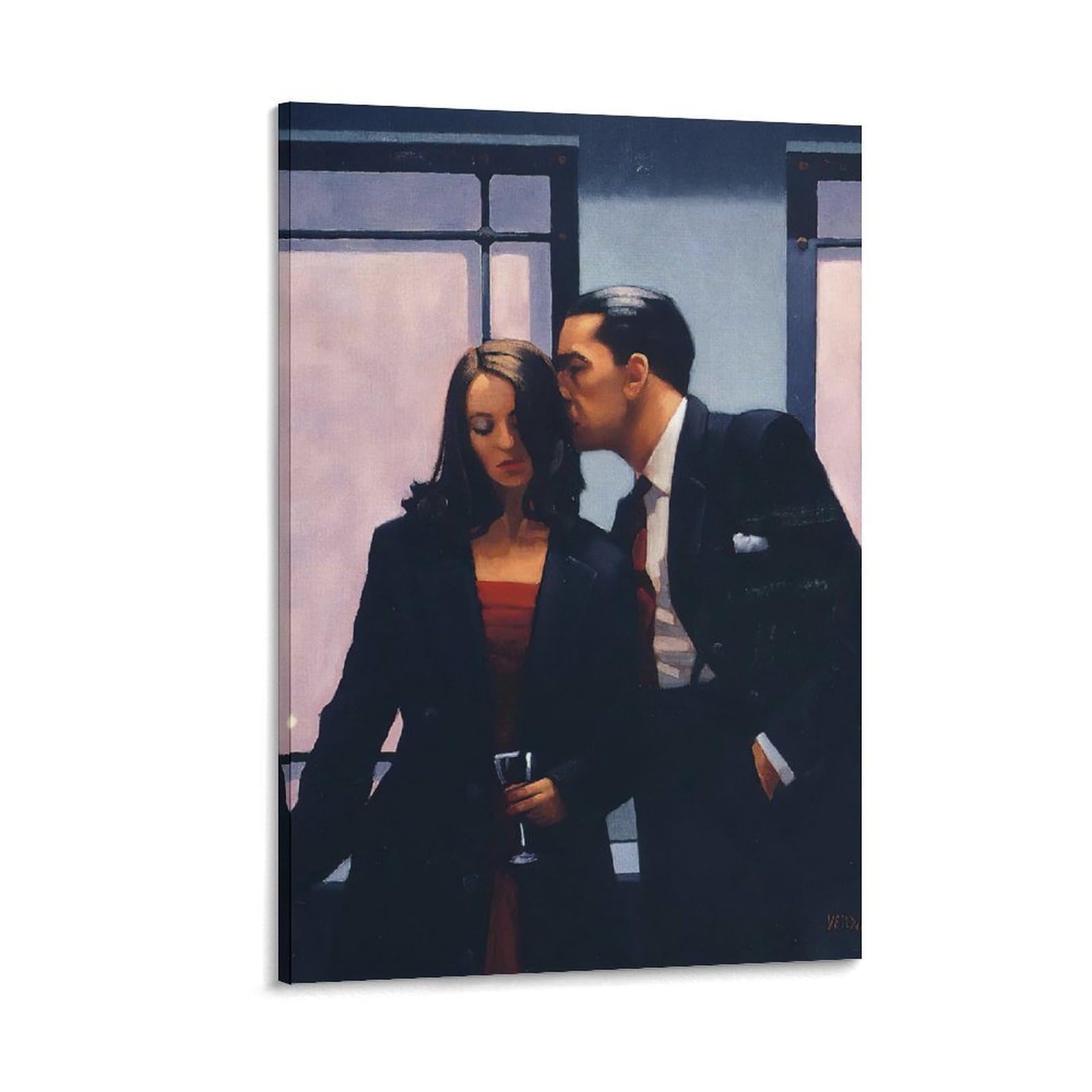 Contemplation of Betrayal by_Jack_Vettriano Wall Art Prints Poster23 Cool Artworks Painting Wall Art Canvas Prints Hanging Picture Home Decor 16x24inch(40x60cm) โ image 1