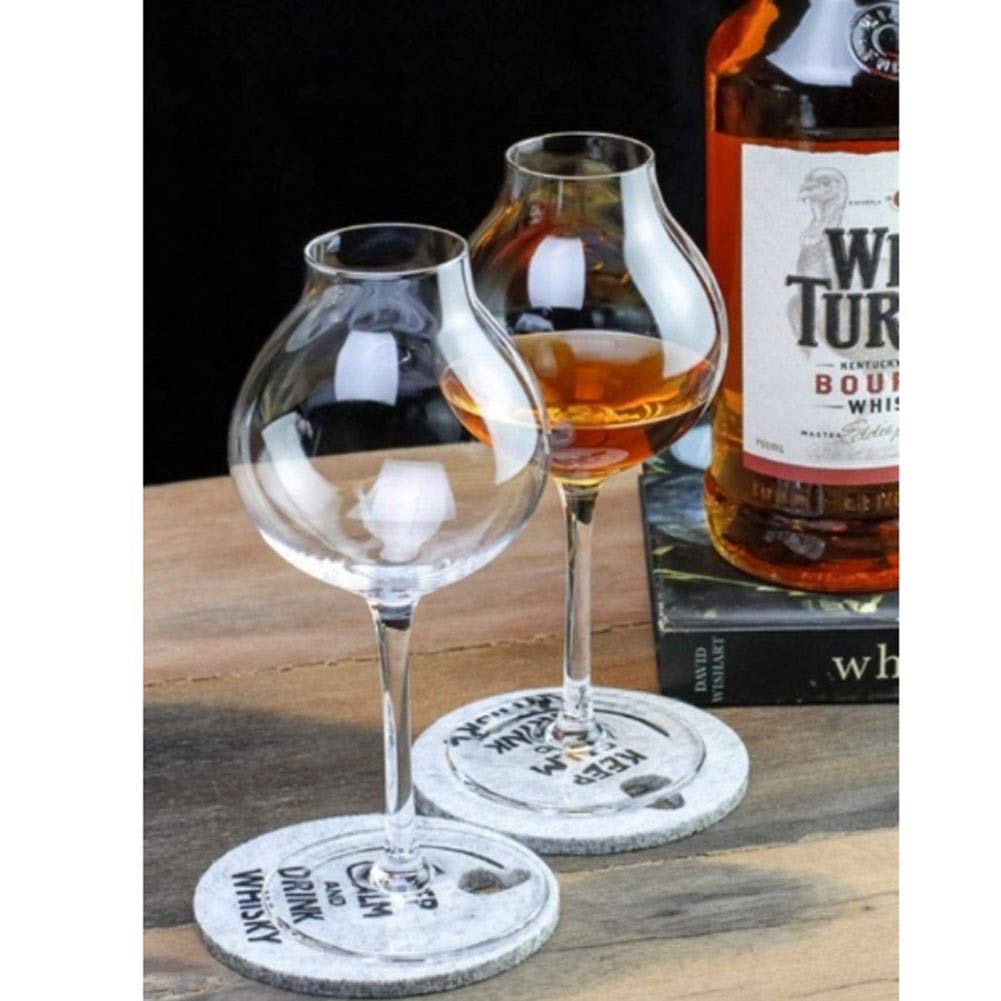 Decanter Bicchieri Whisky Calice in Cristallo di Whisky, Bicchiere da Barista X2