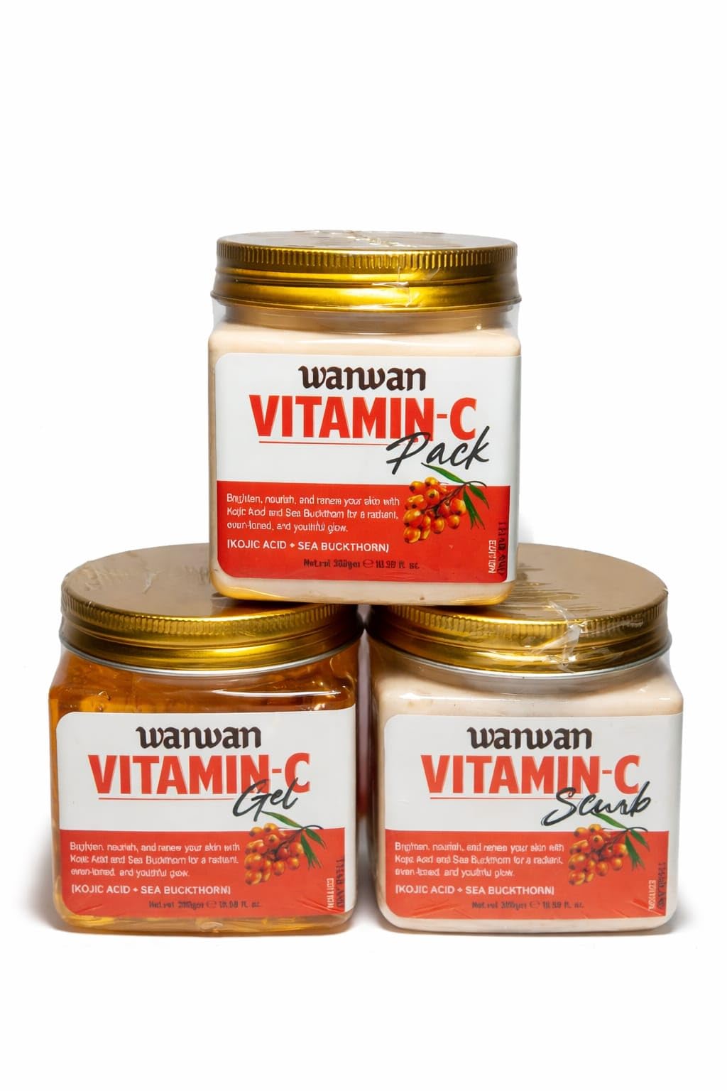 Vitamin-C Skincare Set, Pack, Gel and Scrub, with Brightening-picture-53