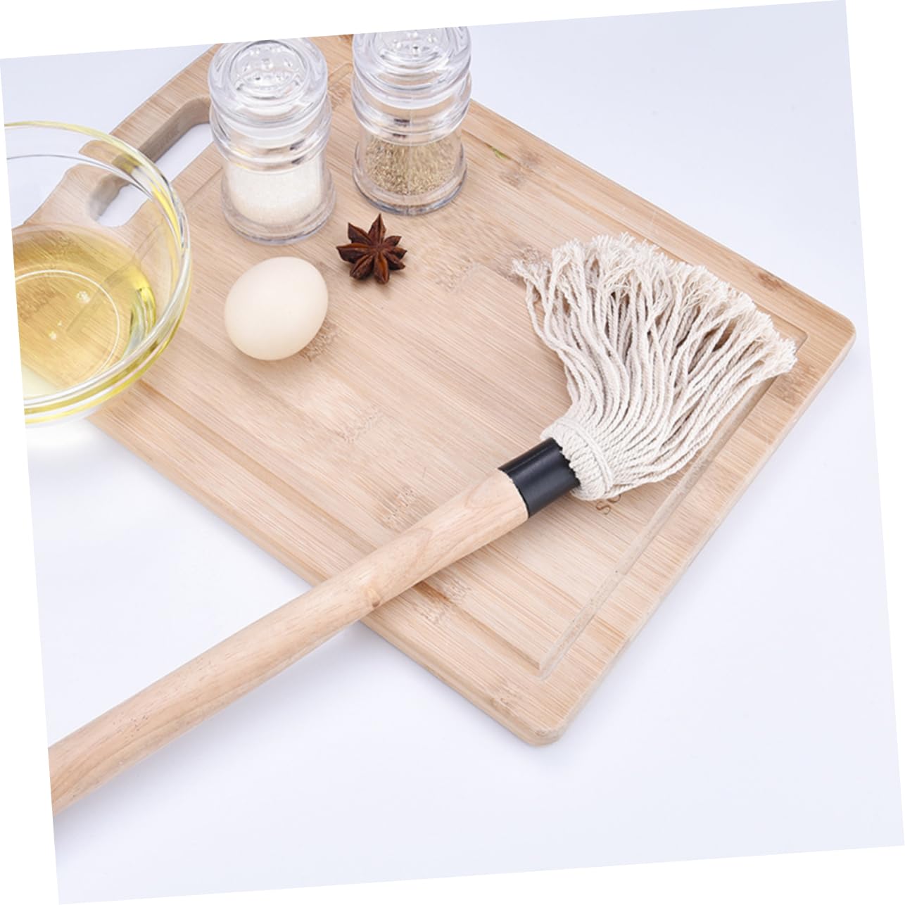 Lot De 2 Brosses à Barbecue en Coton De 48 Cm pour Sauce Barbecue Huile Badigeonnage De Viande Manche Nettoyage Facile Et Remplacement