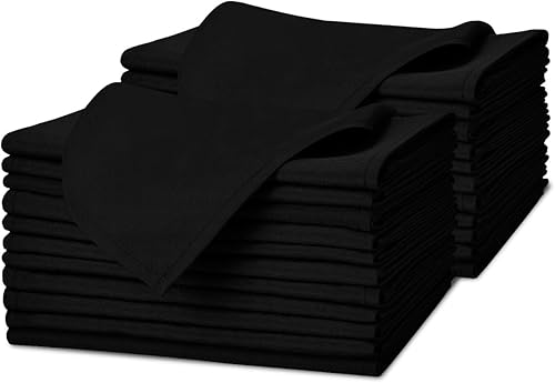 Servilletas de tela de 17 x 17 pulgadas, servilletas de lino 100% poliéster, duraderas, suaves y absorbentes, con bordes dobladillos, ideales para