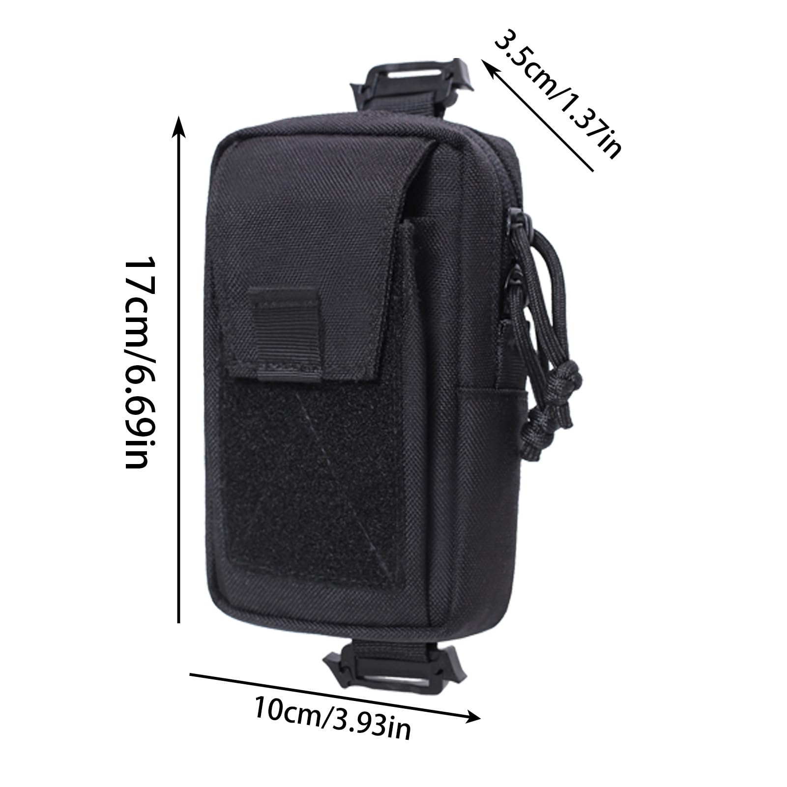 Genérico Bolsillo con Correa para Mochila y Teléfono - Bolsa del Hombro para Senderismo - Bolso Adicional Multiusos de Nylon