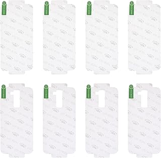 جراب شاشة حماية كامل أمامي وخلفي ثلاثي الأبعاد 3D من الجيلاتين بطبقة مضادة للخدش وشفافية عالية لموبايل ال جي K10 مقاس 5.3 بوصة 0.2 ملم، مجموعة من 4 قطع - شفاف