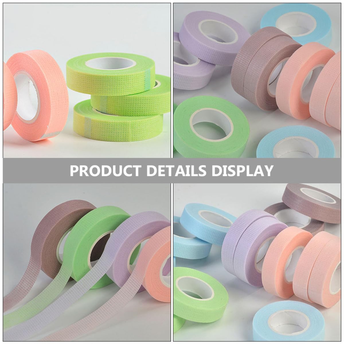 MAGICLULU 24rollos Cinta Para Aislamiento De Pestañas De Cinta Para Extensiones De Pestañas Soporte Seguro y Transpirable Para Salones y Casa