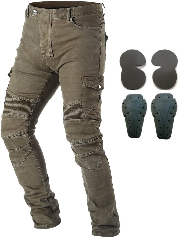 Men Motorcycle Riding Pants Denim Jeans with Protect Pads Equipment