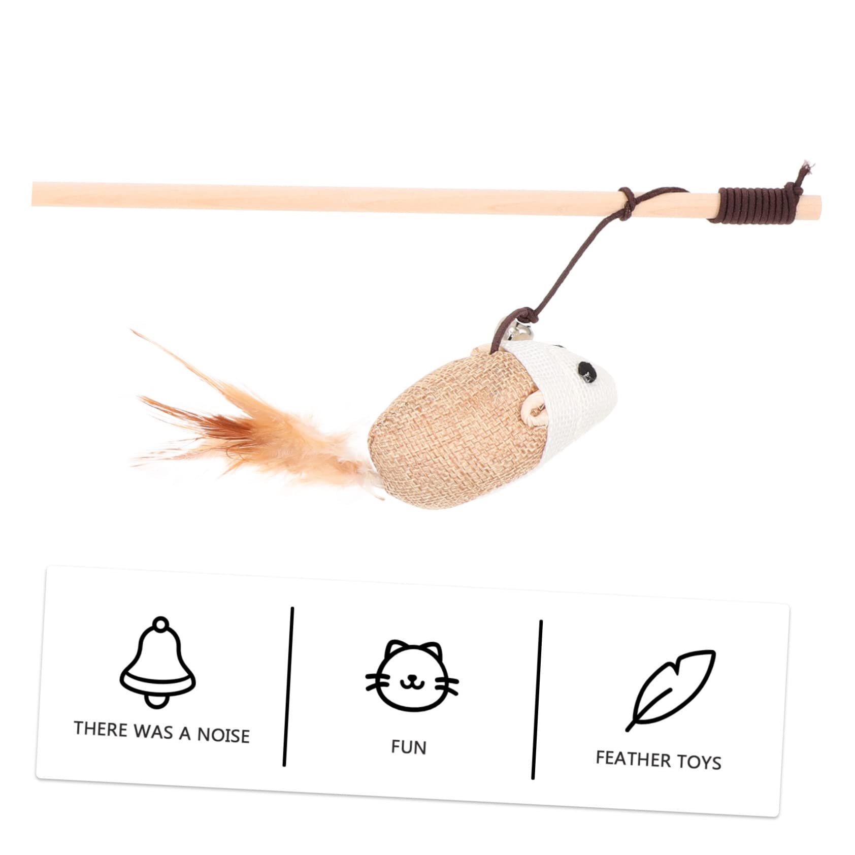 Abaodam Jouet Interactif pour Chat Chaton Bâtonnet avec Clochette Jouet Amusant pour Chat Portatif