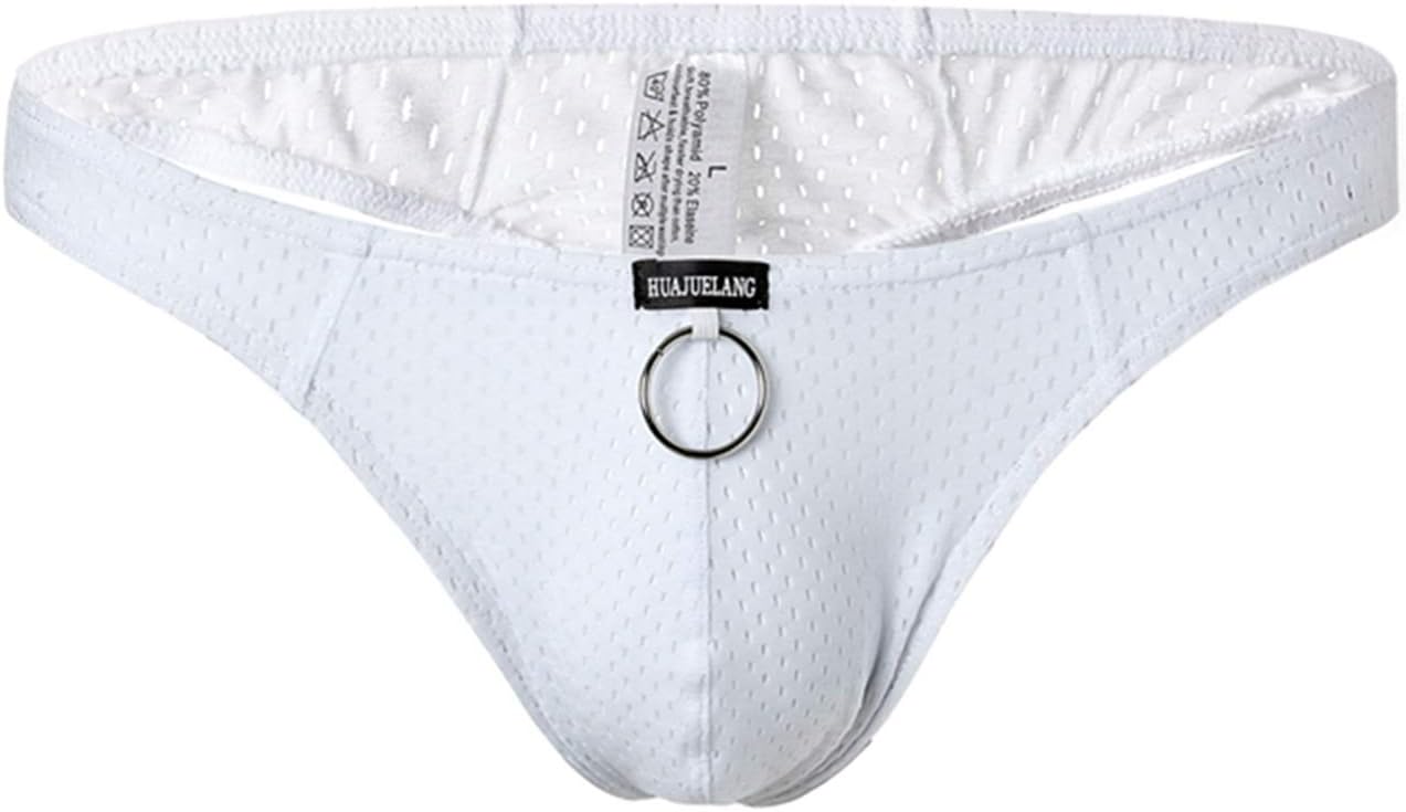Sexy Men Thongs Breathable Hole Underwear Low Rise Pouch Jockstrap G-Strings Underpants