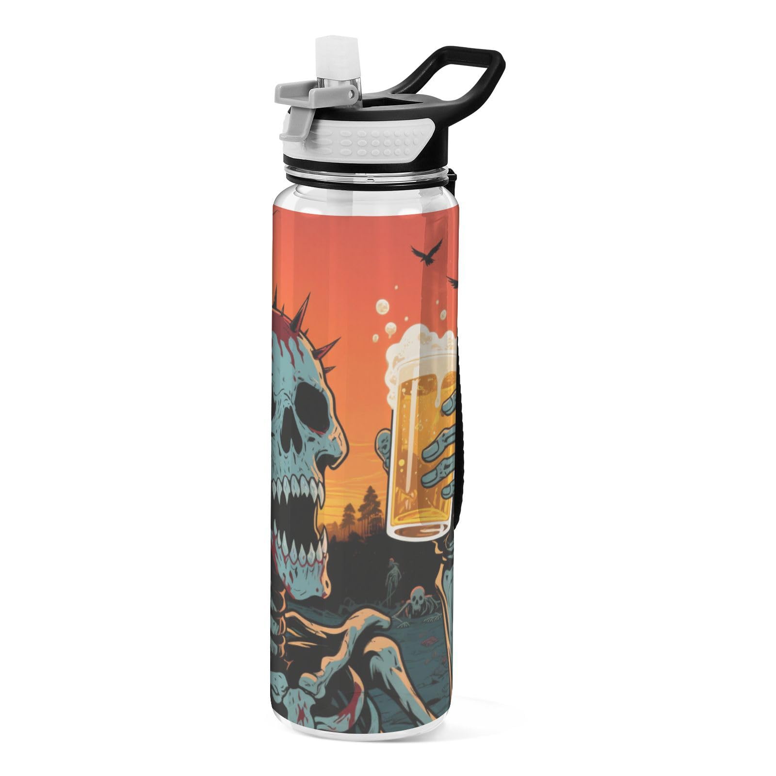 Bouteille d'eau Tritan sans BPA qui ne fuit pas gourde sport 887ml