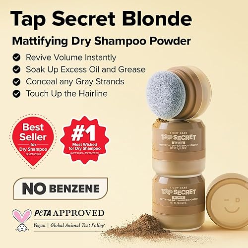 Vista 41 de I DEW CARE Tap Secret - Champú seco en polvo con biotina – Tap Secret Original Fortalecimiento y voluminización, recargable, tamaño de viaje, sin