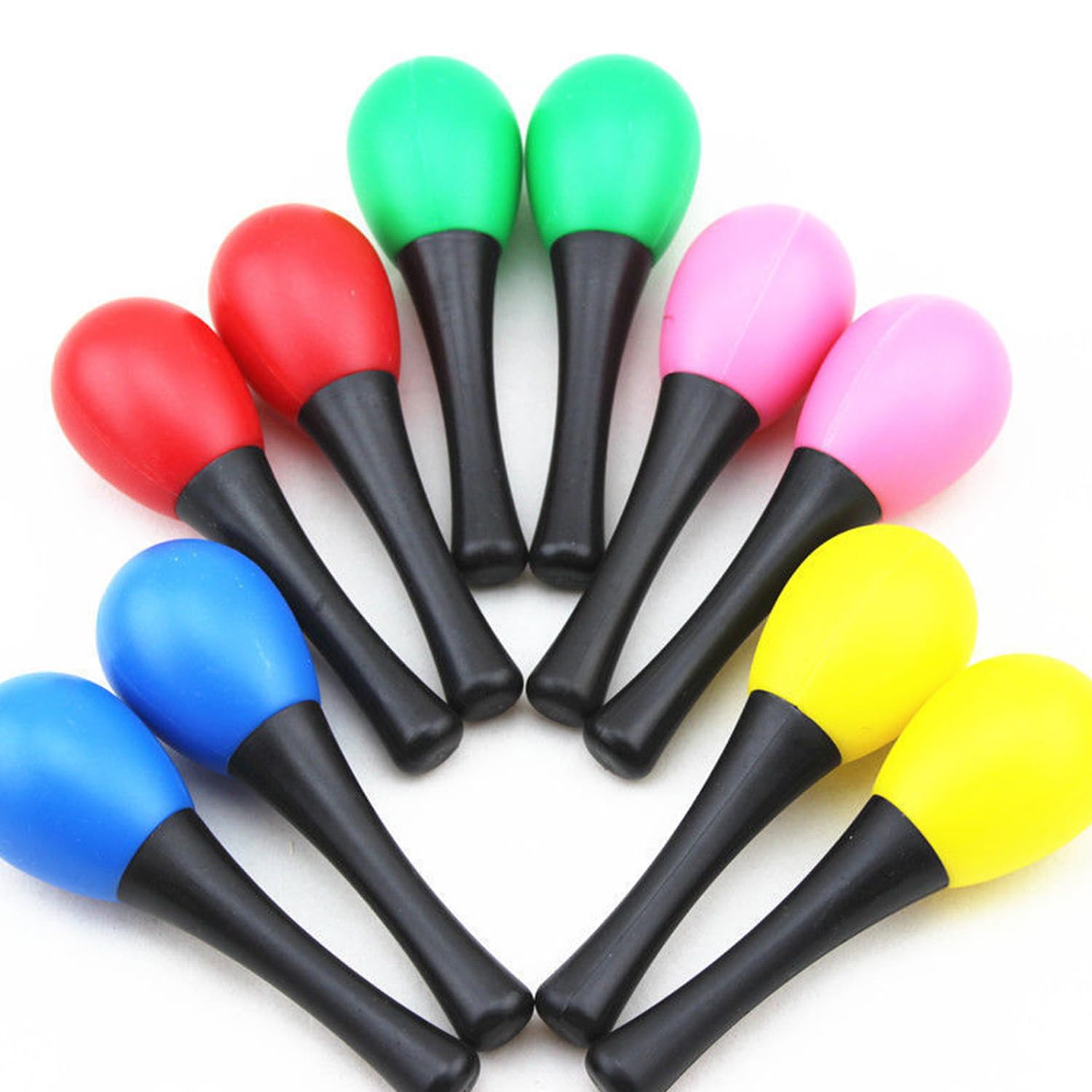 Bnineteenteam Maracas In Legno Per Bambini - Strumento Musicale A Percussione, 1 Paio, 25 Cm, Multicolore - 3