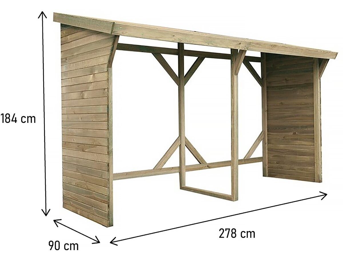 Habitat et Jardin Refugio de Troncos - 2,5 m² - 2,78 x 0,90 x 1,85 m - 5 Stères