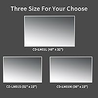 Vista 6 de CASTA DIVA Espejo LED de 48 x 32 pulgadas para baño, espejo de baño con luces sobre el fregadero, espejo iluminado sin niebla con sensor IR, espejo