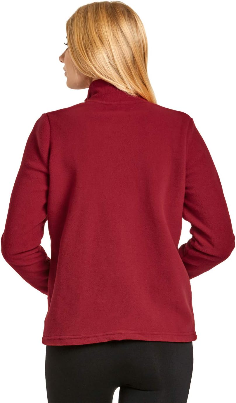 Sofra Women's Polar Fleece Full Zip Up Winter Jacket - Image 4