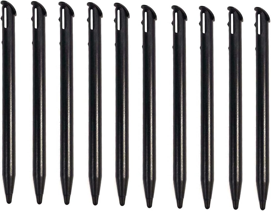 FainWan 10 Pack Stylus Pens for New 3DS XL 2015 Nin-tendo Slot Replacement Pen Plastic Touch Screen Pen Set (Black)