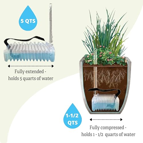 Miniatura 5 de Gardeners Supply Company Inserto de riego automático ajustable para macetas y macetas | Depósito de agua para contenedores rectangulares, cuadrados