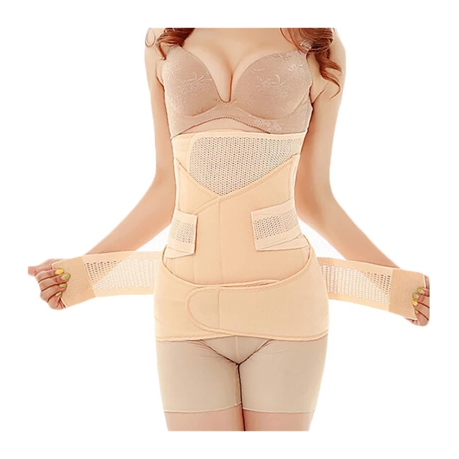 Cintura Per La Pancia Dopo La Gravidanza Correttore Di Postura Set Di Corsetti 3 In 1Maternity Postpartum Shapewear Corsetto Girdle Dimagrante Band Band Waisr Trainer ( Color : Skin , Size : XL/X-Larg