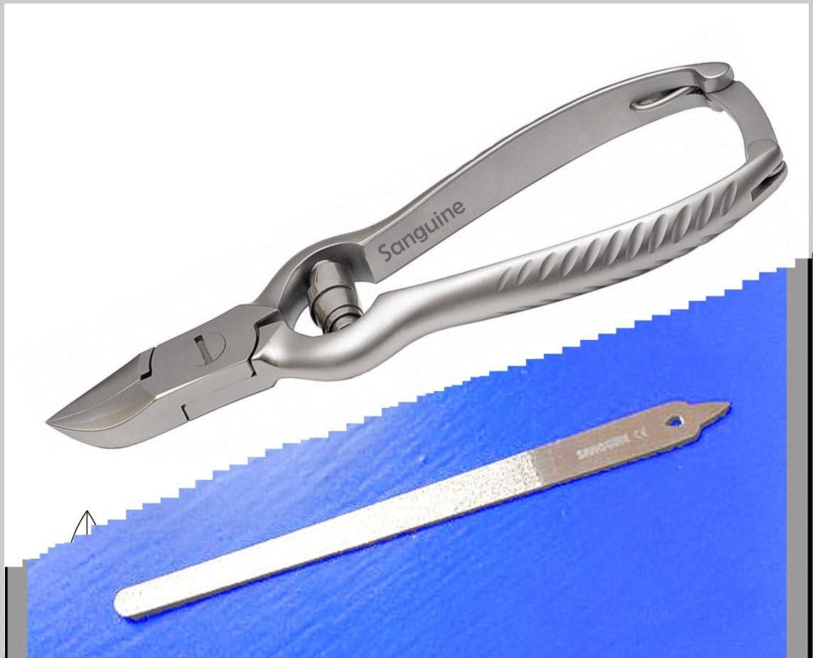 Set of Diamond Nail File 6" and Heavy Duty Nail Clippers