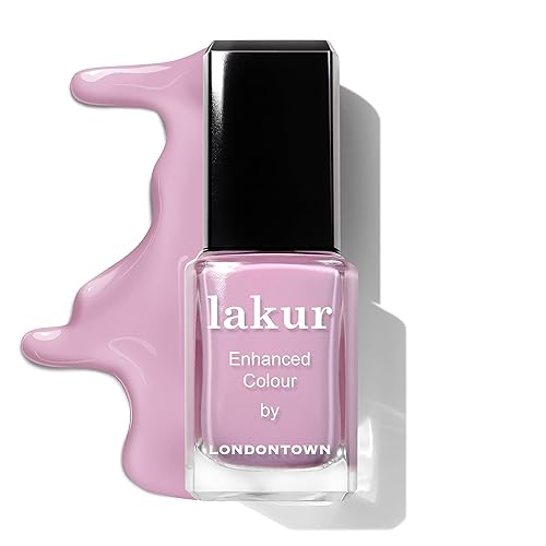 Miniatura 37 de LONDONTOWN Esmalte de uñas brillante rosa polvoriento, Bell Flower lakur, esmalte de uñas vegano resistente a las astillas, 0.40 onzas líquidas Té