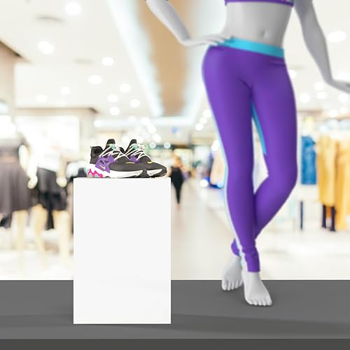 Miniatura 7 de Marketing Holders Soporte de pedestal blanco para caja alta de 12 x 12 x 18 pulgadas, sin tapa, muestra de arte y arreglos florales, soporte para